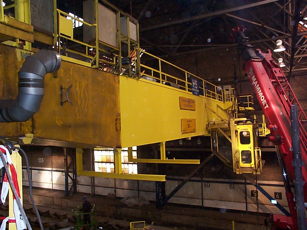 kraanopgang verplaatsen bij Tata Steel project Velmon mpc 