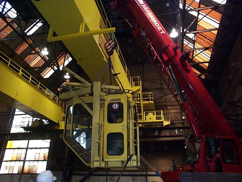 Kraanopgang verplaatsing project bij Tata Steel door Velmon mpc