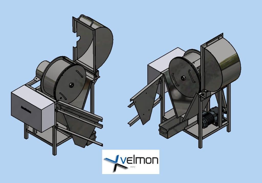 Engineering een getekende kolenmolen als voorbeeld voor Velmon MPC dat met een werktekening passende onderdelen worden vervaardigd voor machines